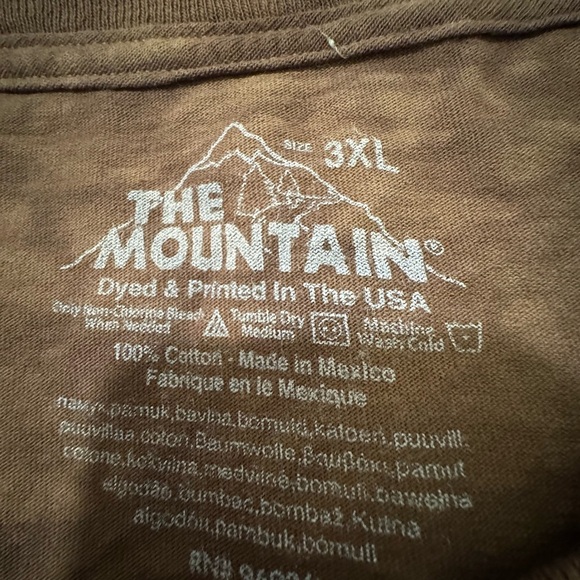 THE MOUNTAIN VINTAGE 2013 TIE DYE BROWN CHOCOLATE LAB LING SLEEVE T SHIRT SZ 3XL - Picture 8 of 10